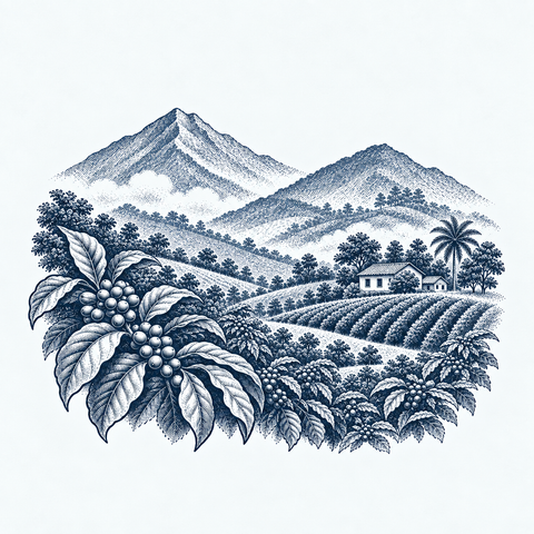 Coffee farmer harvesting shade-grown coffee cherries beneath a tree canopy in Copán, Honduras