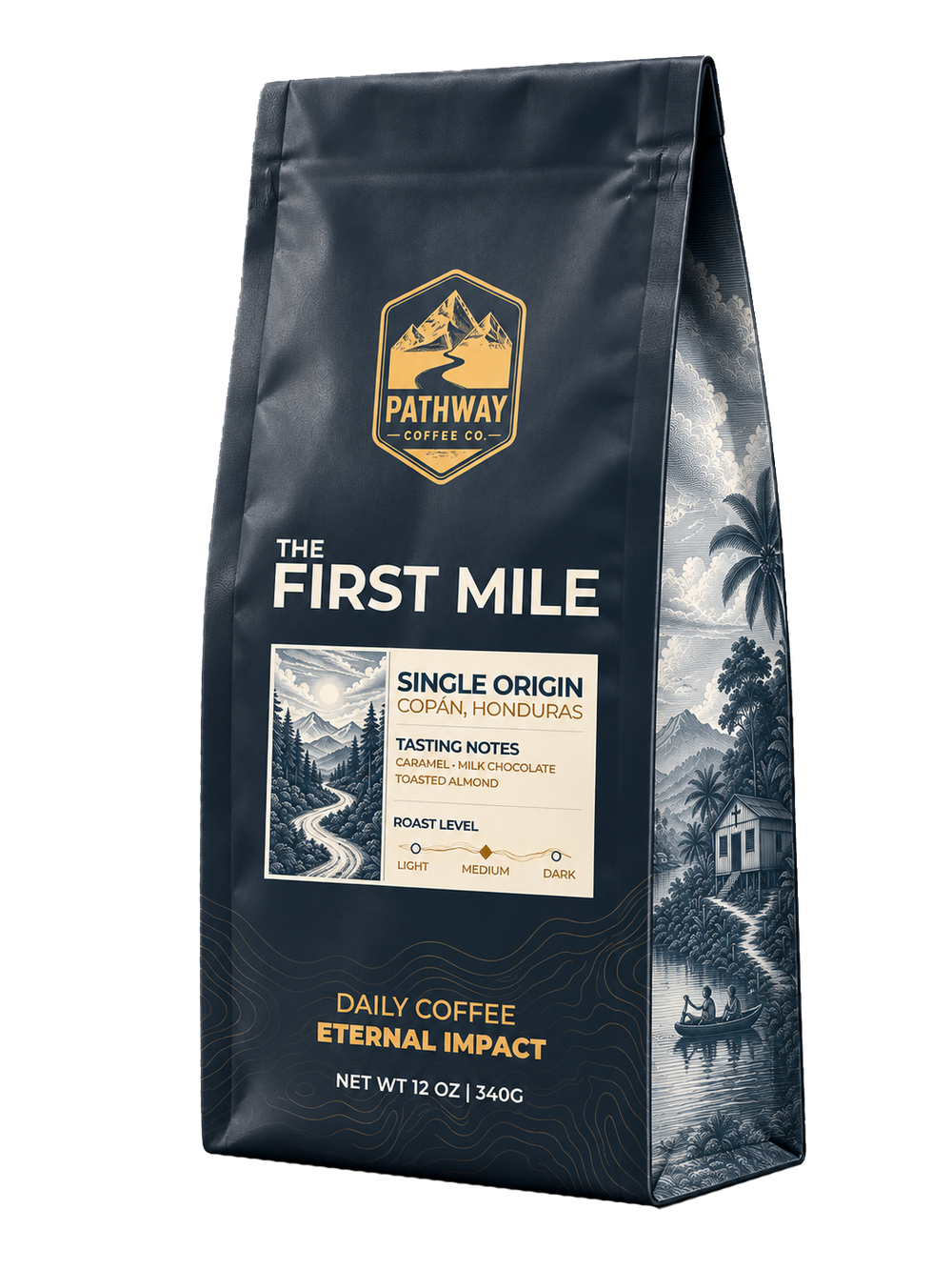 Pathway Coffee 12 oz whole bean coffee bag